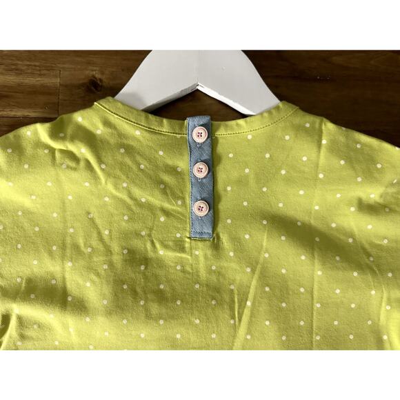 NWT Matilda Jane Enchanted Garden Lime Green Fluttery Fun Dot Print Tee Knit 6 - Picture 5 of 8